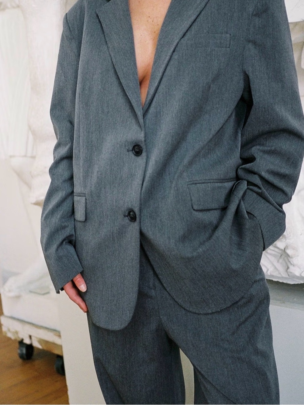 Djerf Avenue Forever Blazer - Grey